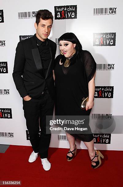 Mark Ronson and Beth Ditto attend the Keep a Child Alive Black Ball 2011 at Camden Roundhouse on June 15, 2011 in London, England.