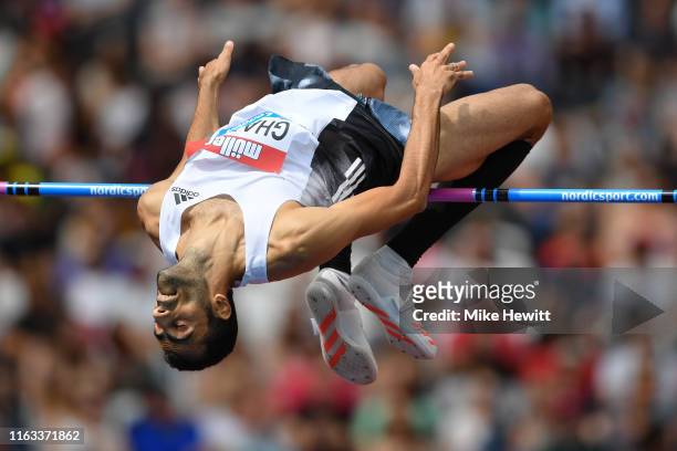 Majd Ghazal of Syria on his way to victory in the Men's High Jump during Day Two of the Muller Anniversary Games IAAF Diamond League event at the...
