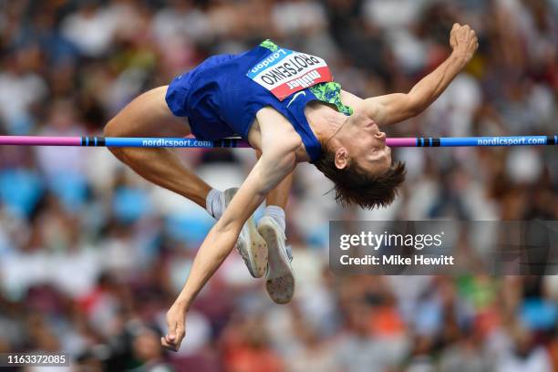 Andriy Protsenko of Ukraine in action during the Men's High Jump during Day Two of the Muller Anniversary Games IAAF Diamond League event at the...