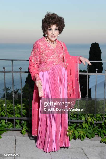 Gina Lollobrigida attends the Nations Award 2019 cocktail at Hotel San Pietro on July 21, 2019 in Taormina, Italy.