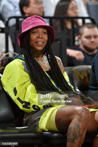 Retired WNBA Player, Cappie Pondexter attends a game between the Phoenix Mercury and Las Vegas Aces on August 20, 2019 at the Mandalay Bay Events...