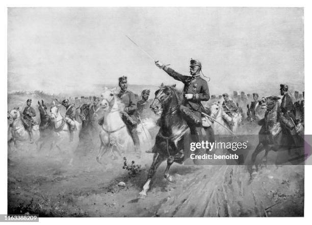 spanish cavalry charging - horseguards stock illustrations