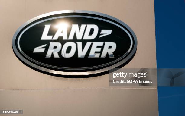 Land Rover logo seen in Kiev.