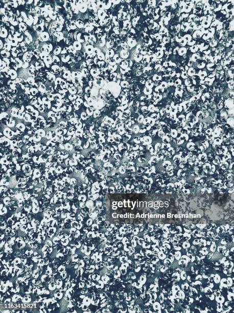 silver sequined fabric - silver sequins stock pictures, royalty-free photos & images