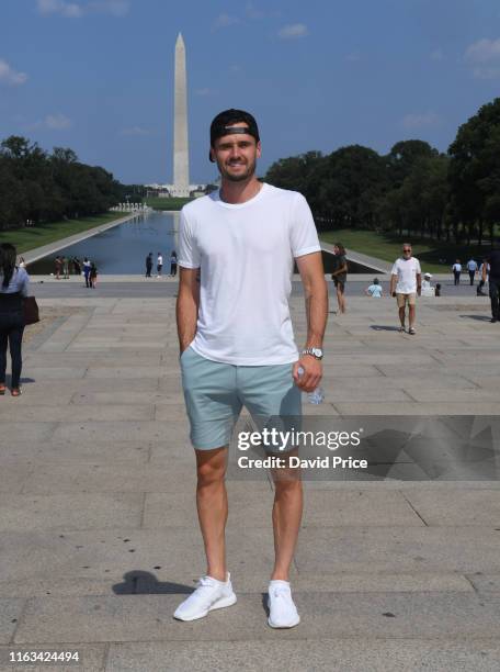 Carl Jenkinson of Arsenal during a sightseeing tour of Washington on July 21, 2019 in Washington, DC.