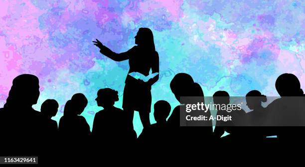 college lecture watercolor - lecture hall stock illustrations