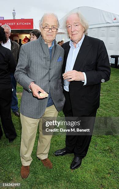 Sir John Standing and Sir Michael Gambon attend a Preview Night of the Taste of London at The Laurent-Perrier Secret Garden in Regent's Park on June...