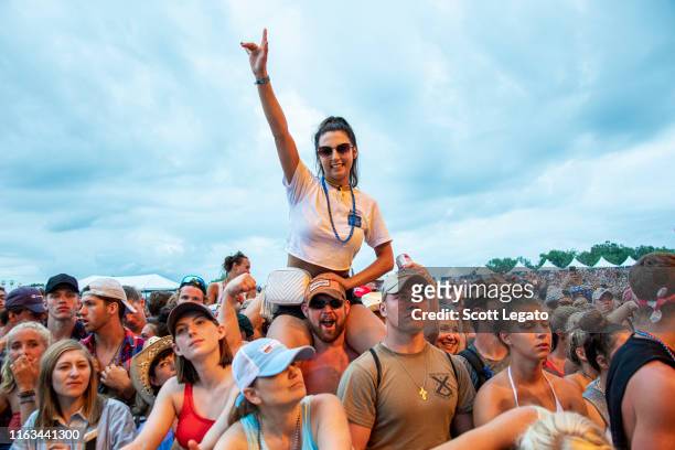 Country music fans attend day 3 of Faster Horses Festival 2019 at Michigan International Speedway on July 21, 2019 in Brooklyn, Michigan.
