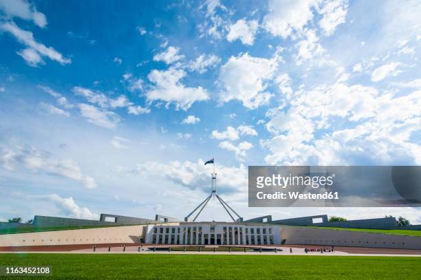 the australian parliament in canberra, australia - canberra stock pictures, royalty-free photos & images