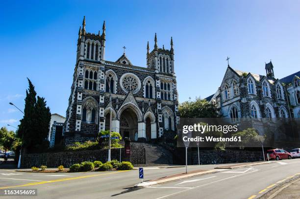 st joseph's cathedral, dunedin, south island, new zealand - dunedin new zealand stock pictures, royalty-free photos & images