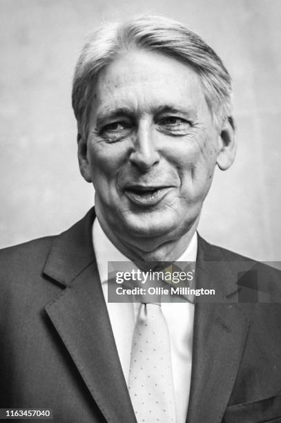 Chancellor of the Exchequer, Philip Hammond MP, leaves BBC Broadcasting House after his interview on The Andrew Marr Show on July 21st, 2019 in...