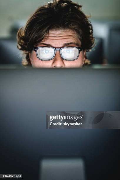 1,486 Man Staring At Computer Stock Photos, High-Res Pictures, and ...