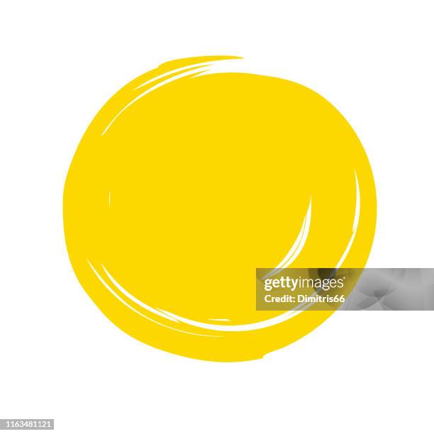 sun hand drawn icon - brush circle stock illustrations