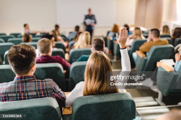 Student Glass Rise Hand College Classroom Raising Hand Photos and Premium High Res Pictures ...