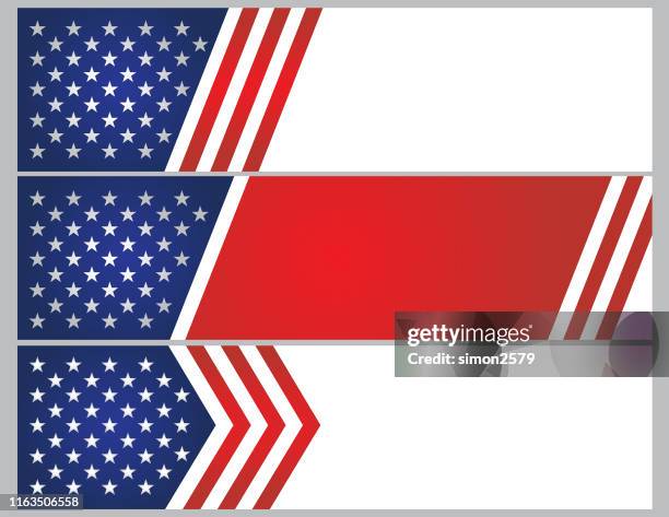 usa stars and stripes banner background - fourth of july stock illustrations