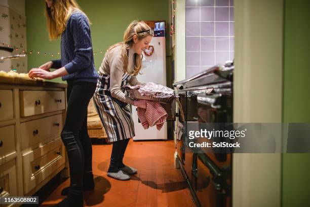 christmas dinner accident - cooking preparation stock pictures, royalty-free photos & images