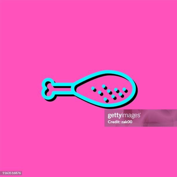 chicken, turkey leg meat protein - chicken nugget stock illustrations
