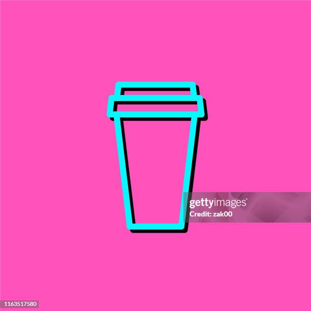 disposable cup - single use plastic stock illustrations