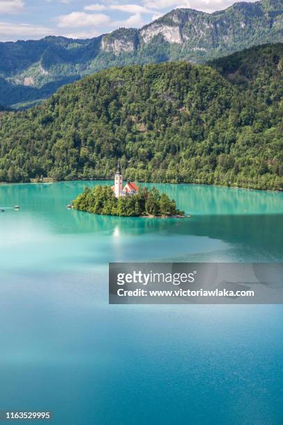 bled island - lake bled stock pictures, royalty-free photos & images