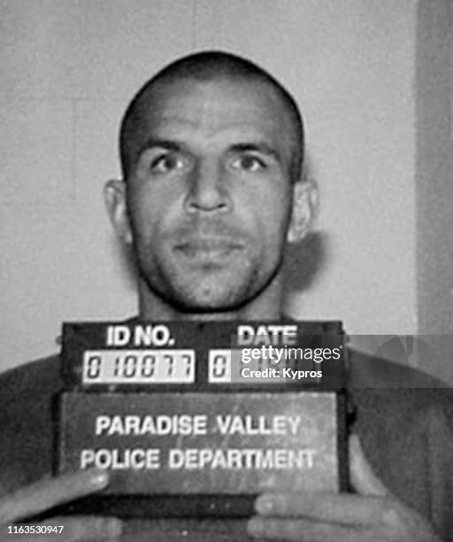 In this handout, American professional basketball coach and player Jason Kidd in a mug shot following his arrest in Paradise Valley, Arizona, US,...