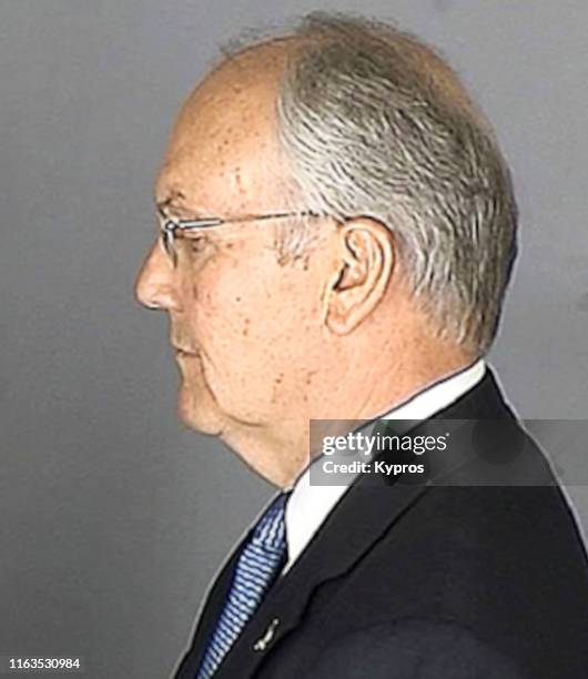 In this handout, American politician Larry Craig in a mug shot following his arrest in Minneapolis, US, 11th June 2007.