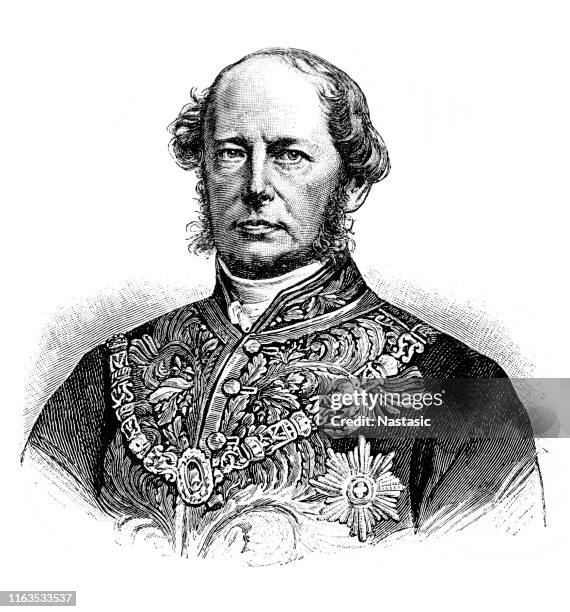 count friedrich ferdinand von beust (german: friedrich ferdinand graf von beust) (13 january 1809 – 24 october 1886) was a german and austrian statesman - priest portrait stock illustrations