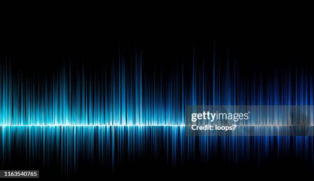 blue music sound design - oscilloscope stock illustrations