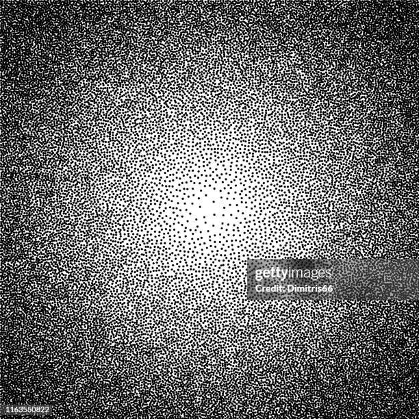 black and white grainy abstract background. halftone - pointillism illuminated background. - dust explosion stock illustrations