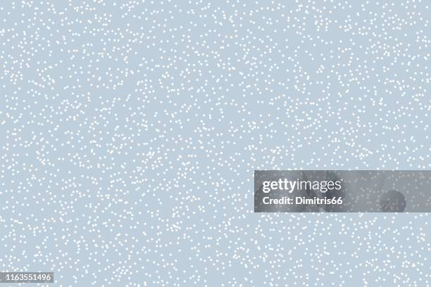 snow: white random dots on desaturated light blue background - pastel confetti stock illustrations