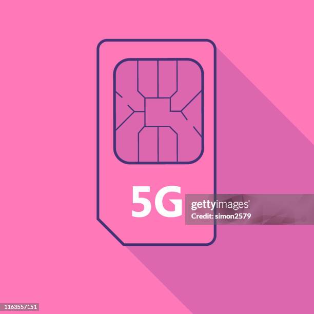 illustrations, cliparts, dessins animés et icônes de icône de carte sim 5g - sim card