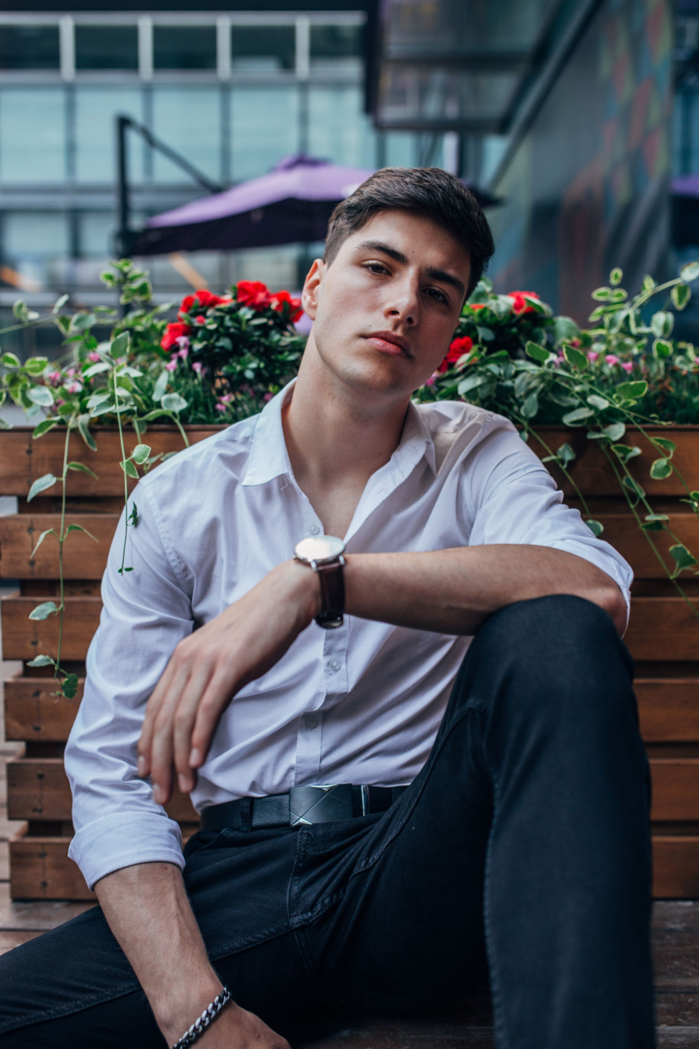 Handsome man in white shirt Handsome man in white shirt