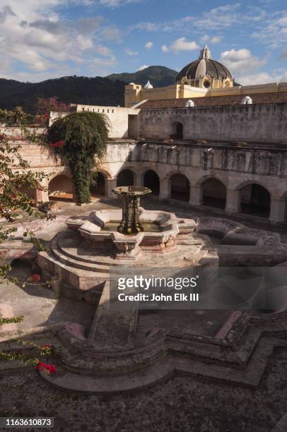 la merced monastery, cloister and courtyard - ruina antigua stock pictures, royalty-free photos & images