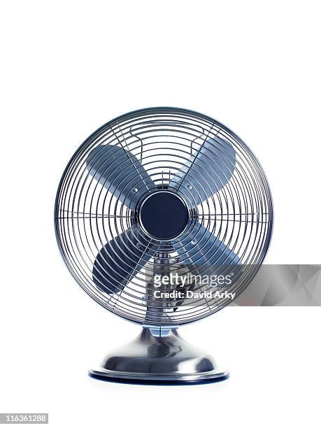 electric fan on white background - electric fan stock pictures, royalty-free photos & images