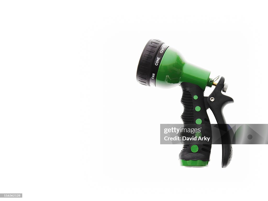 Studio shot of garden hose nozzle