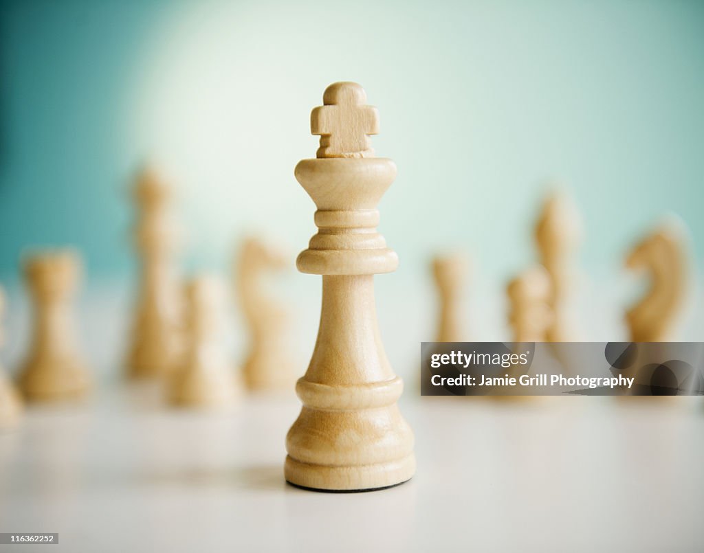 Studio shot of king chess piece