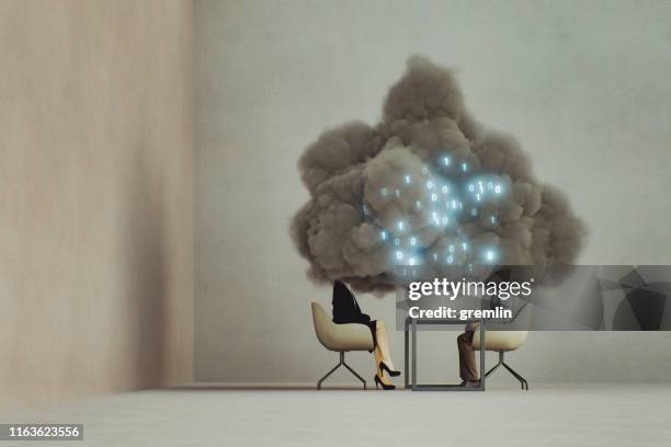 futuristic business meeting - virtual brainstorming stock pictures, royalty-free photos & images