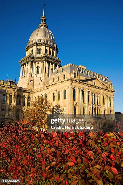 usa, illinois, springfield, state capitol - illinois state capitol stock pictures, royalty-free photos & images