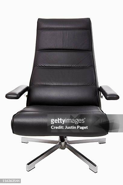 studio shot of leather office chair - office chair stock pictures, royalty-free photos & images