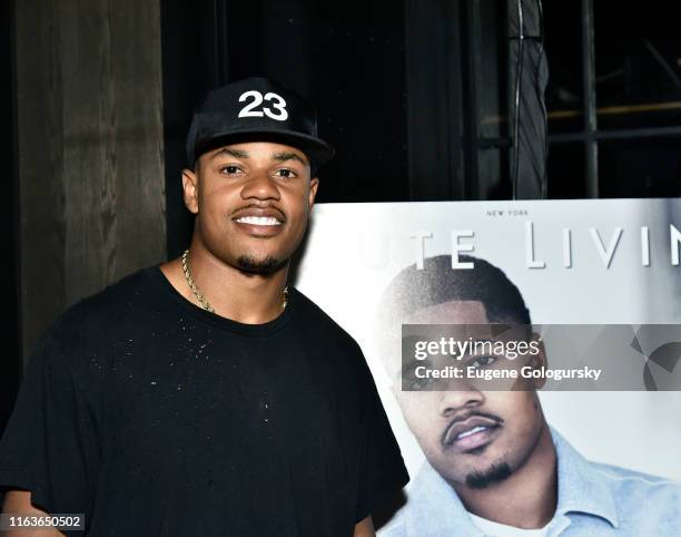 Sterling Shepard attends the Haute Living And Louis XIII Celebrate Sterling Shepard at Brooklyn Chop House on July 22, 2019 in New York City.