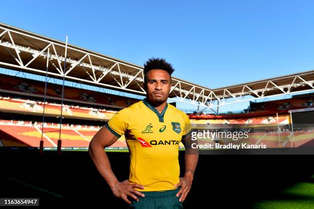 Will Genia poses for a photo during the Australian Wallabies media opportunity at Suncorp Stadium on July 23, 2019 in Brisbane, Australia.