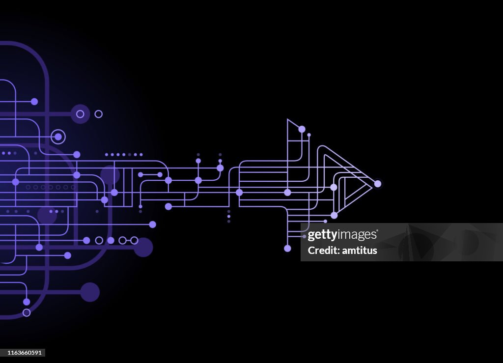 Circuit de flèche de technologie