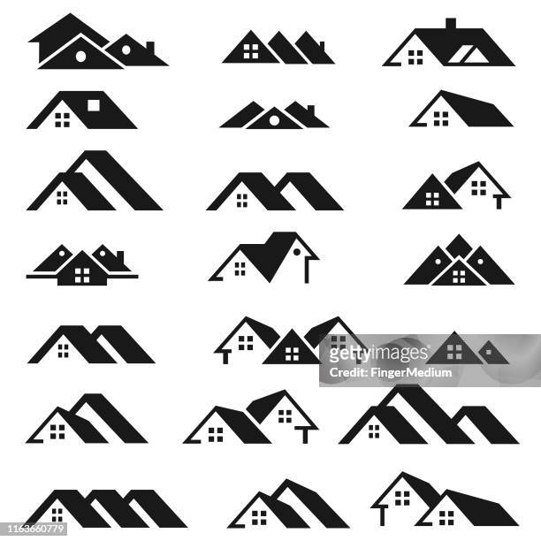 immobilien-logo - wohnhaus stock-grafiken, -clipart, -cartoons und -symbole