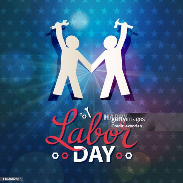 american labor day - spanner nut stock illustrations