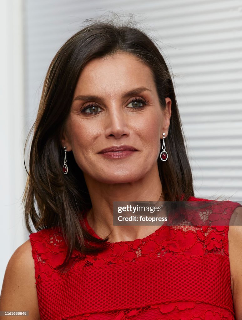 Queen Letizia of Spain attends CEMAS at Marina on July 22, 2019 in ...