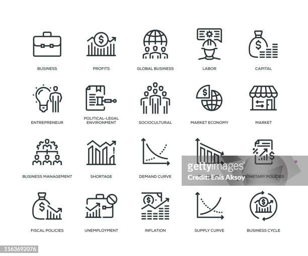 ilustrações de stock, clip art, desenhos animados e ícones de business essentials icon set - monetary policy
