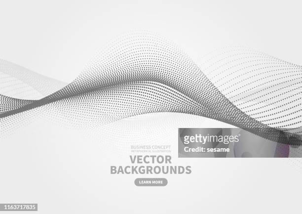 abstract particle rippled dotted background - wave pattern stock illustrations