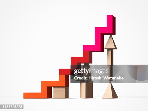 Rising Avoidable Conceptual Still Life With High Risk And Rising High-Res Stock Photo ...