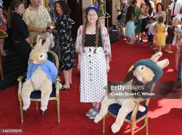 Jessie Cave attends the "Where is Peter Rabbit?" press day at Theatre Royal Haymarket on July 23, 2019 in London, England.