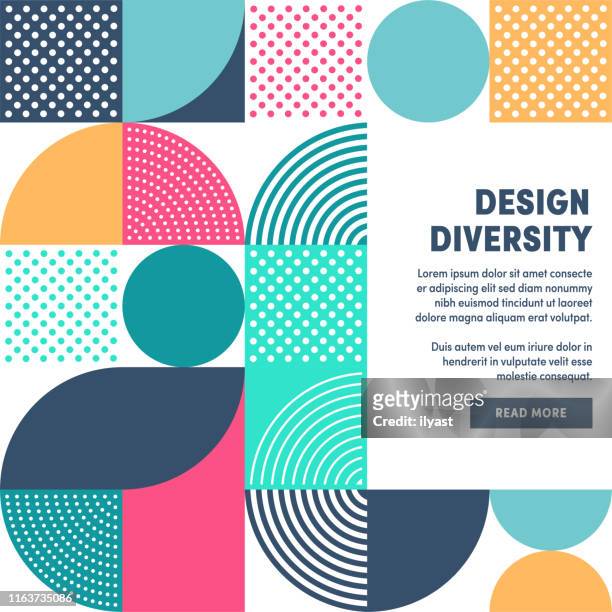 stockillustraties, clipart, cartoons en iconen met modern design diversiteit promo banner vector ontwerp - giganten van het internet