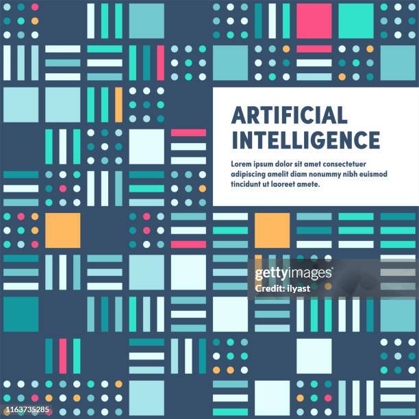 modern artificial intelligence promo banner vector design - data visualization abstract stock illustrations